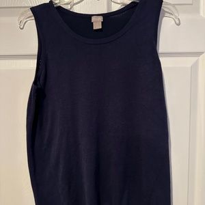 Gently Worn Women's Chico's Navy Blue Sleeveless Knit Top/Shell - Chico's size 2
